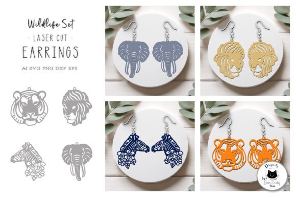Download Wild Animal Earrings Laser Cut Designs - Laser cut designs Collection