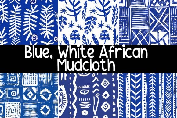 Download Blue and White African Mudcloth - African Collection
