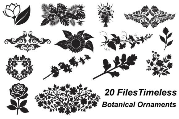 Download Classic Floral Silhouettes Collection - Collection Collection