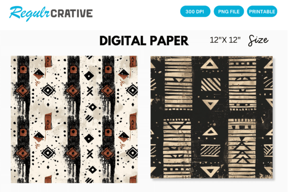 Download Digital Paper Pack African Mud Cloth - African Collection