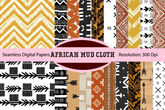 Download AFRICAN MUD CLOTH, Abstract Digital Pape - African Collection