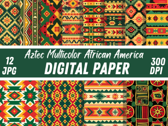 Download Aztec Multicolor African America Pattern - African Collection