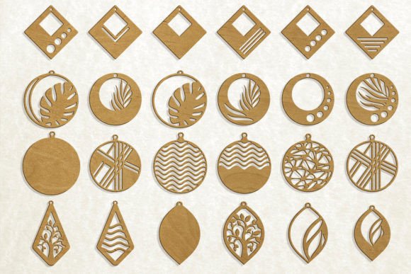 Download 24 Earrings Laser Cut Designs - Laser cut designs Collection